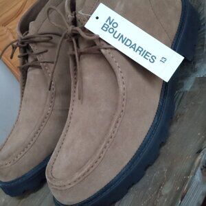 No Boundaries Men's Size 13 Suede Mid-Top Derby Shoes
